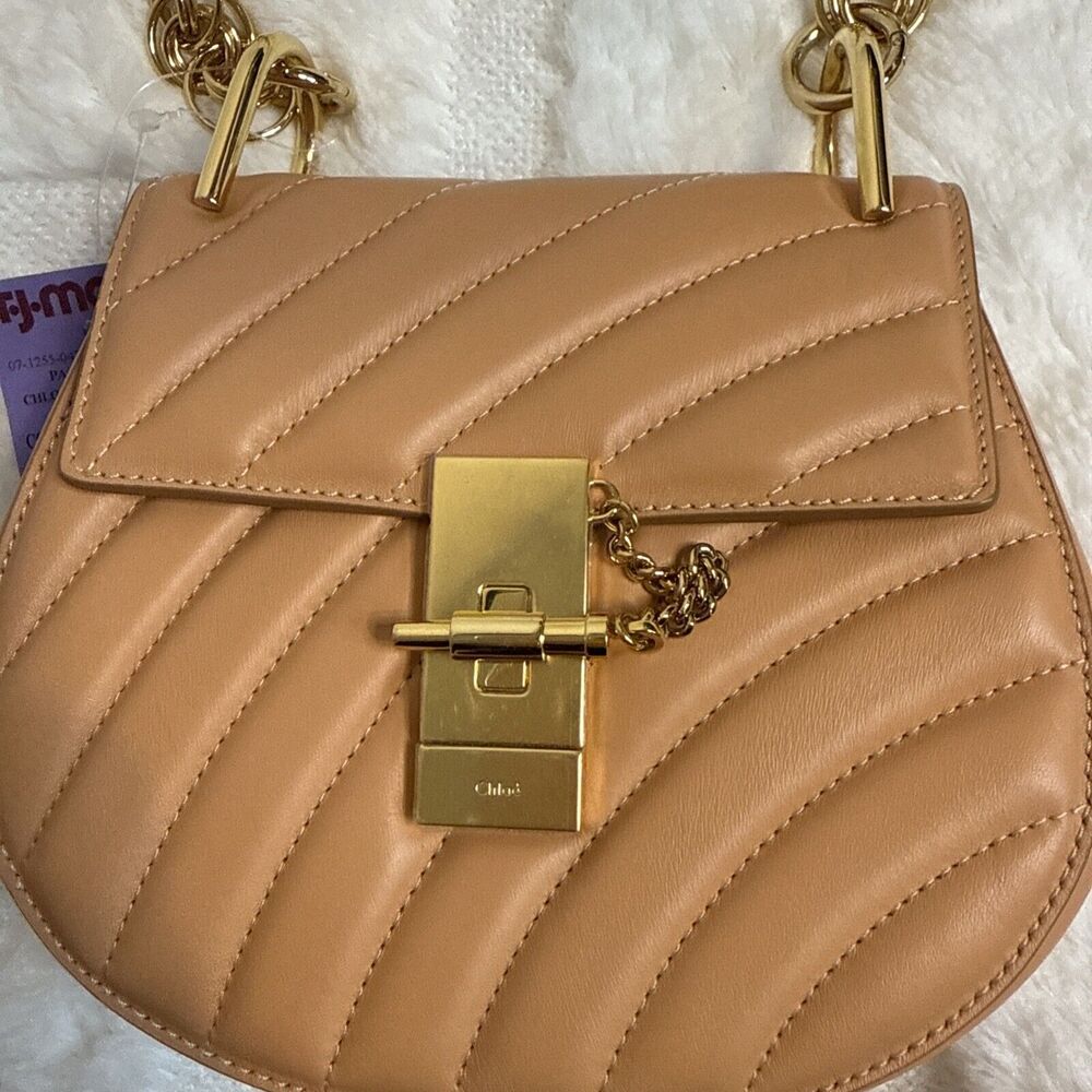 Chloe Drew Bijou 2 Way Shoulder Handbag Leather Blushy Pink Made In Italy - Picture 3 of 9